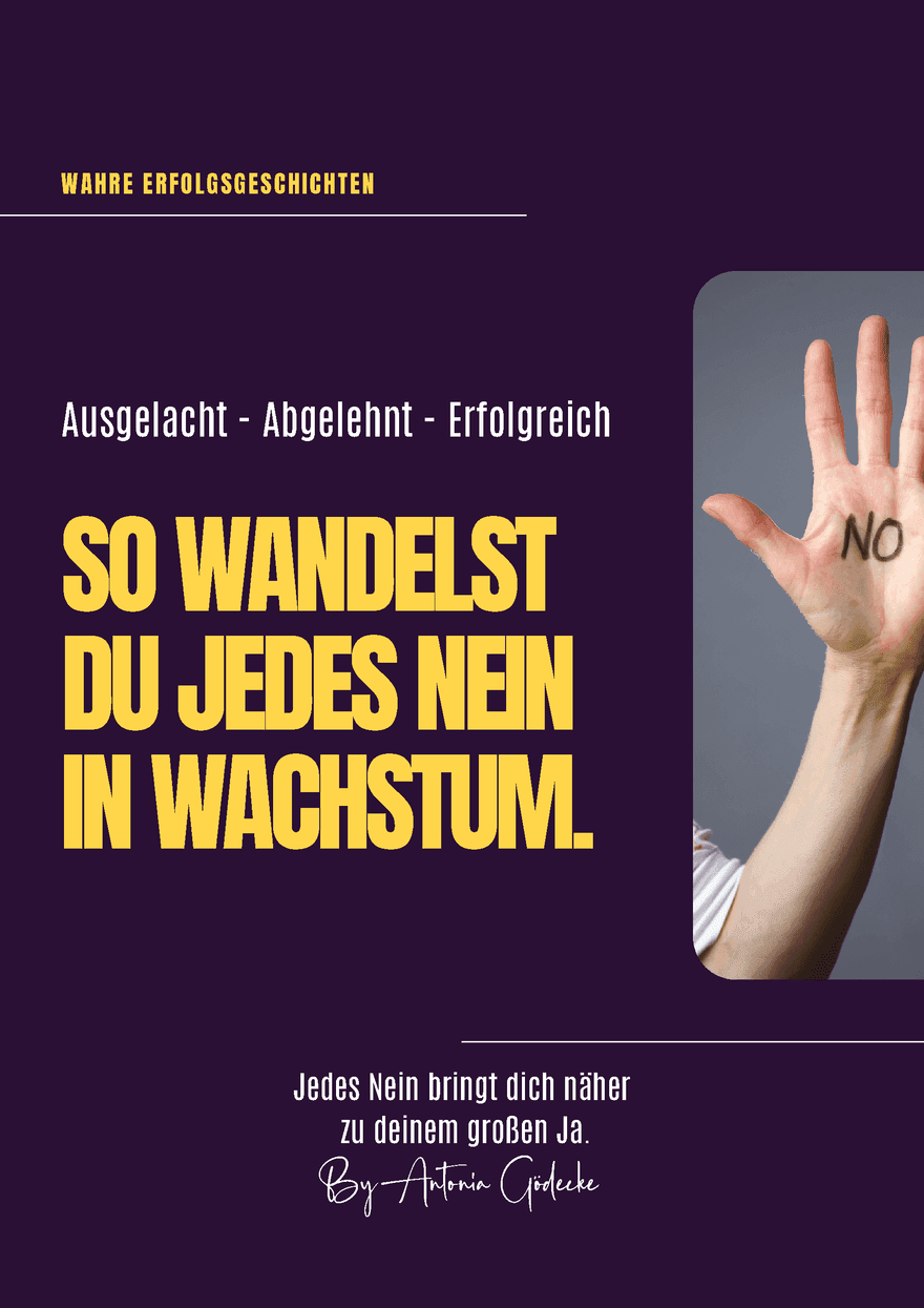 Das Workbook „So wandelst du jedes Nein in Wachstum"