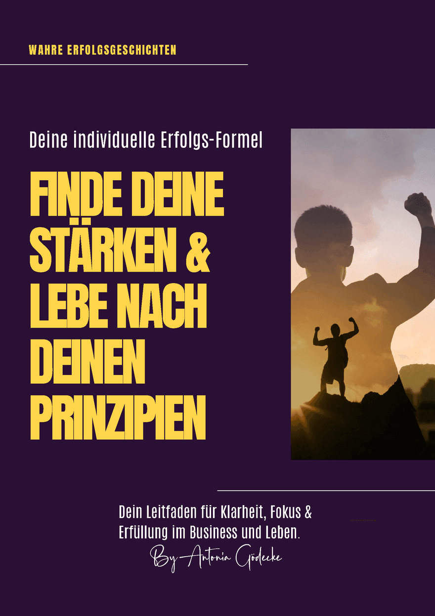 Das Workbook „Finde deine Stärken & lebe nach deinen Prinzipien"